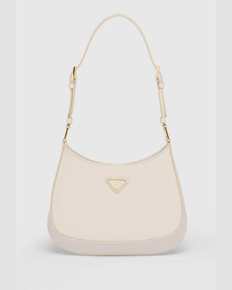 Prada Cleo Tasche aus Lackleder Elfenbein