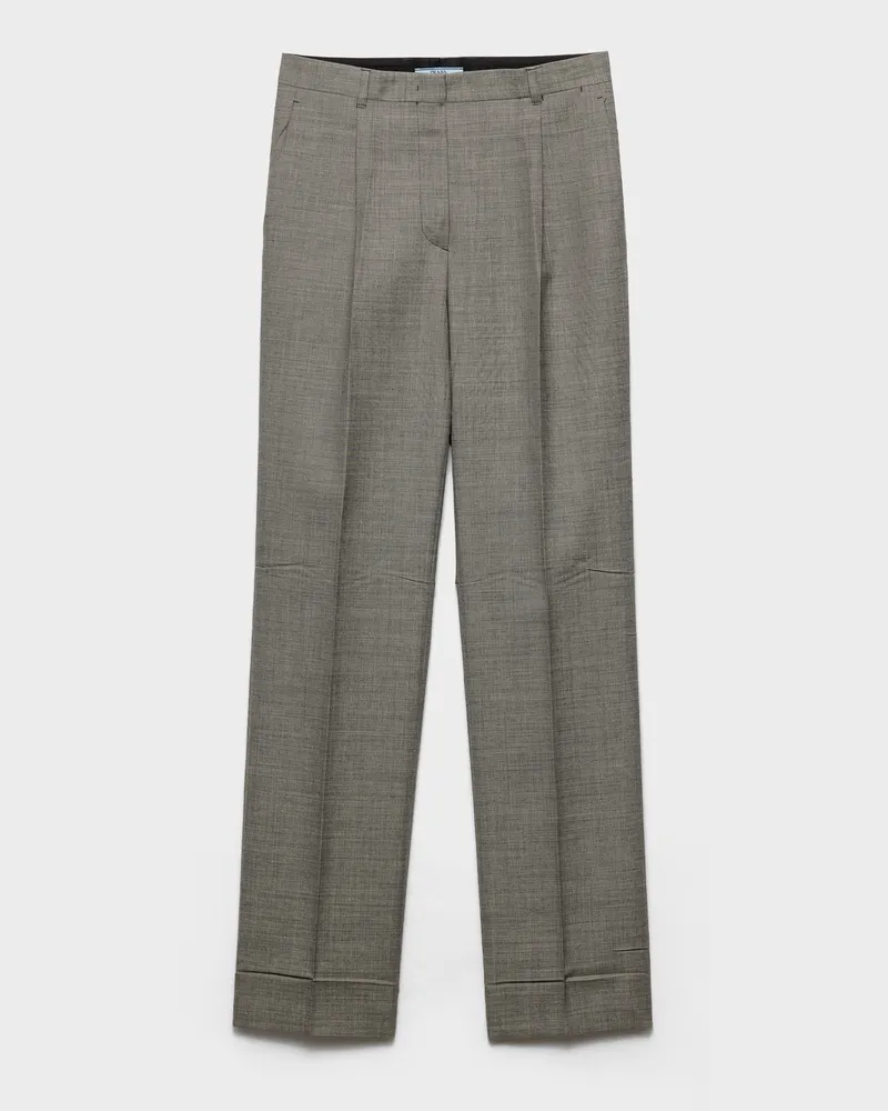 Prada Hose aus Grisaille Schiefergrau