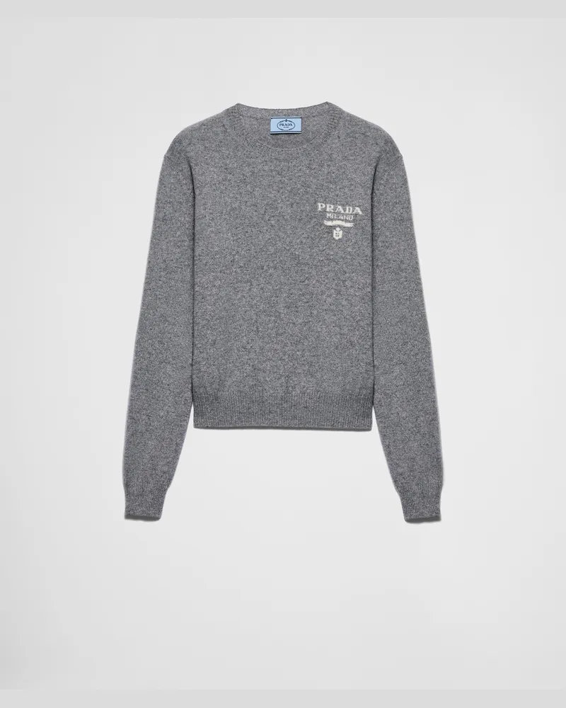 Prada Pullover aus Kaschmir und Seide Grau