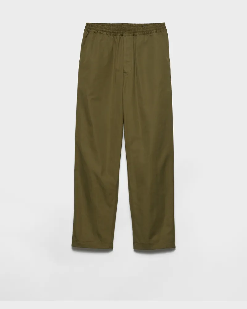 Prada Hose aus Baumwolle Militärgrün