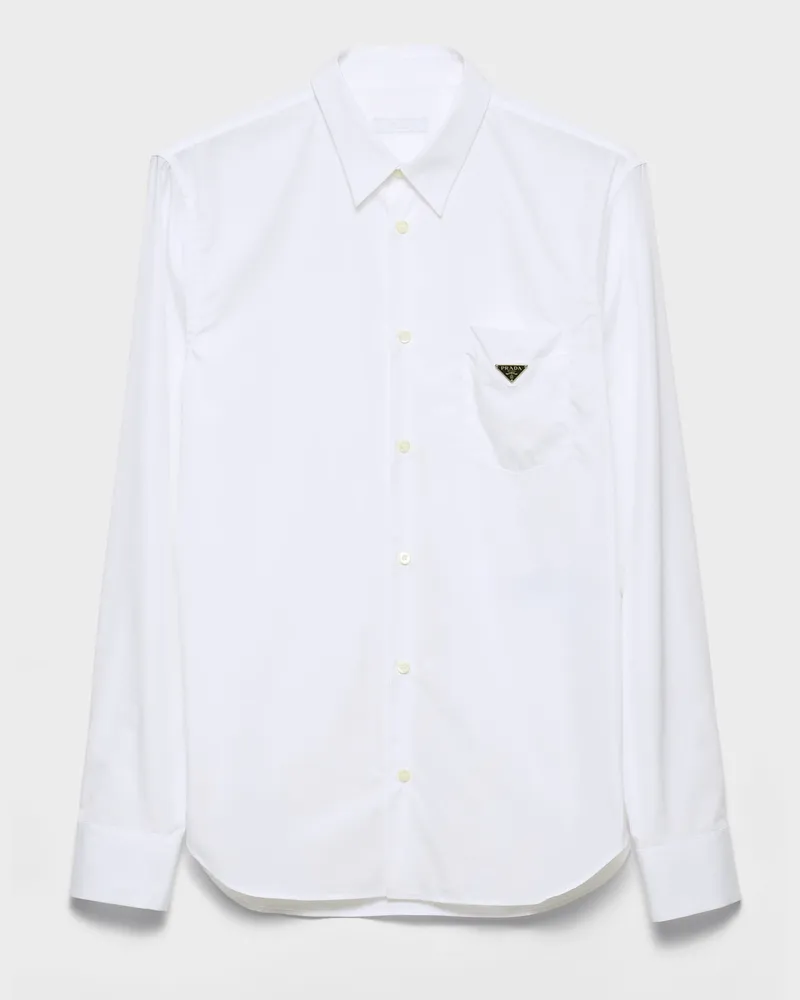 Prada Hemd aus Baumwolle Weiss