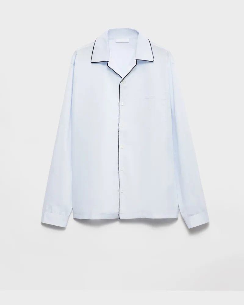 Prada Hemd aus Baumwolle Astro-blau