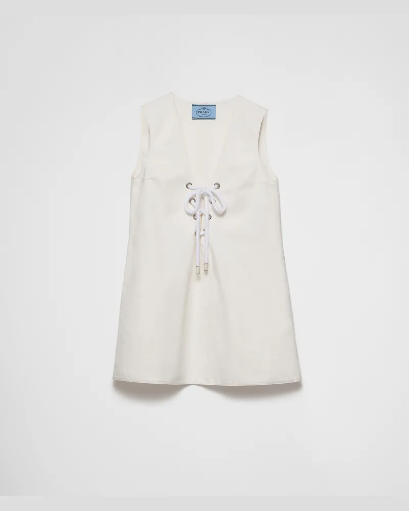 Prada Minikleid aus Old Satin Weiss