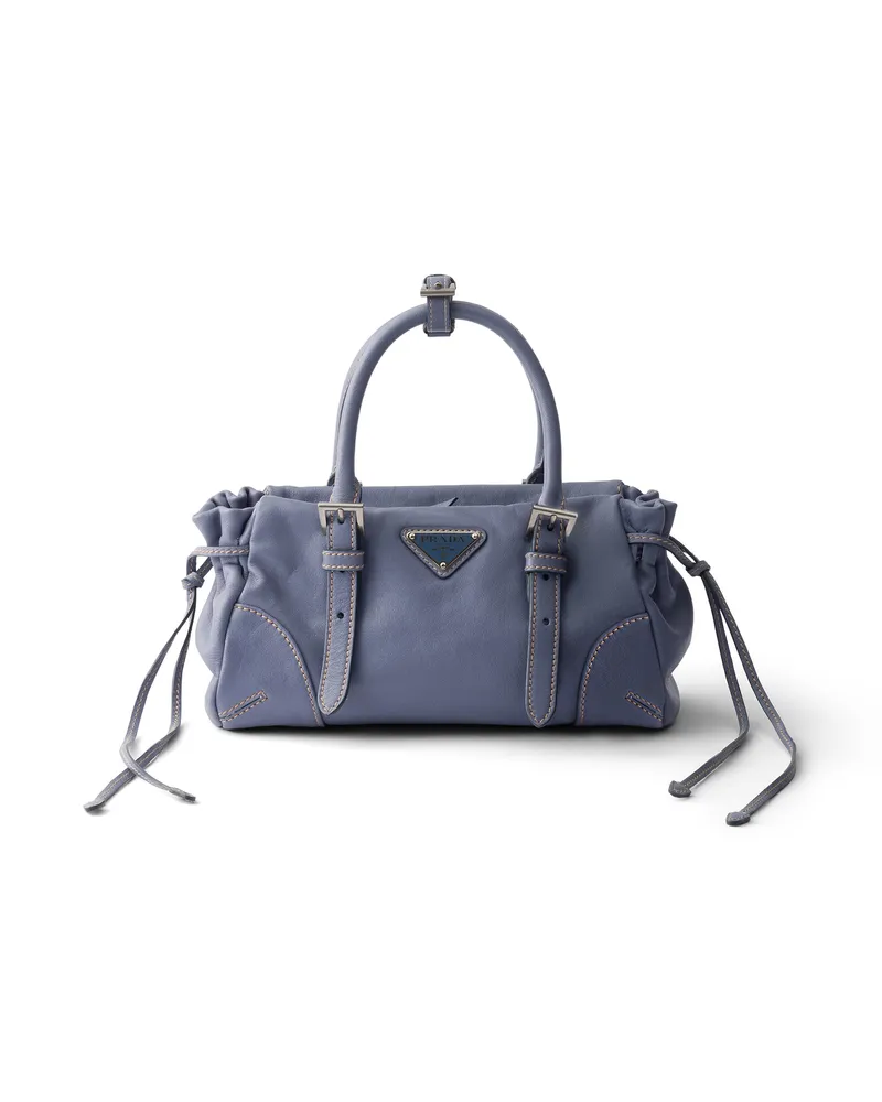 Prada Karin Kleine Tasche Aus Leder, Damen, Aviation/blau Aviation