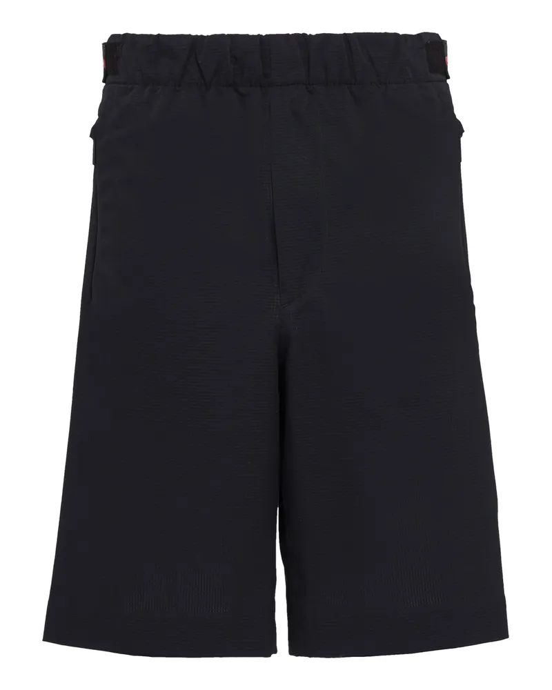 Prada Bermudas Aus Bi-stretch Light, Herren, Schwarz, Größe Schwarz