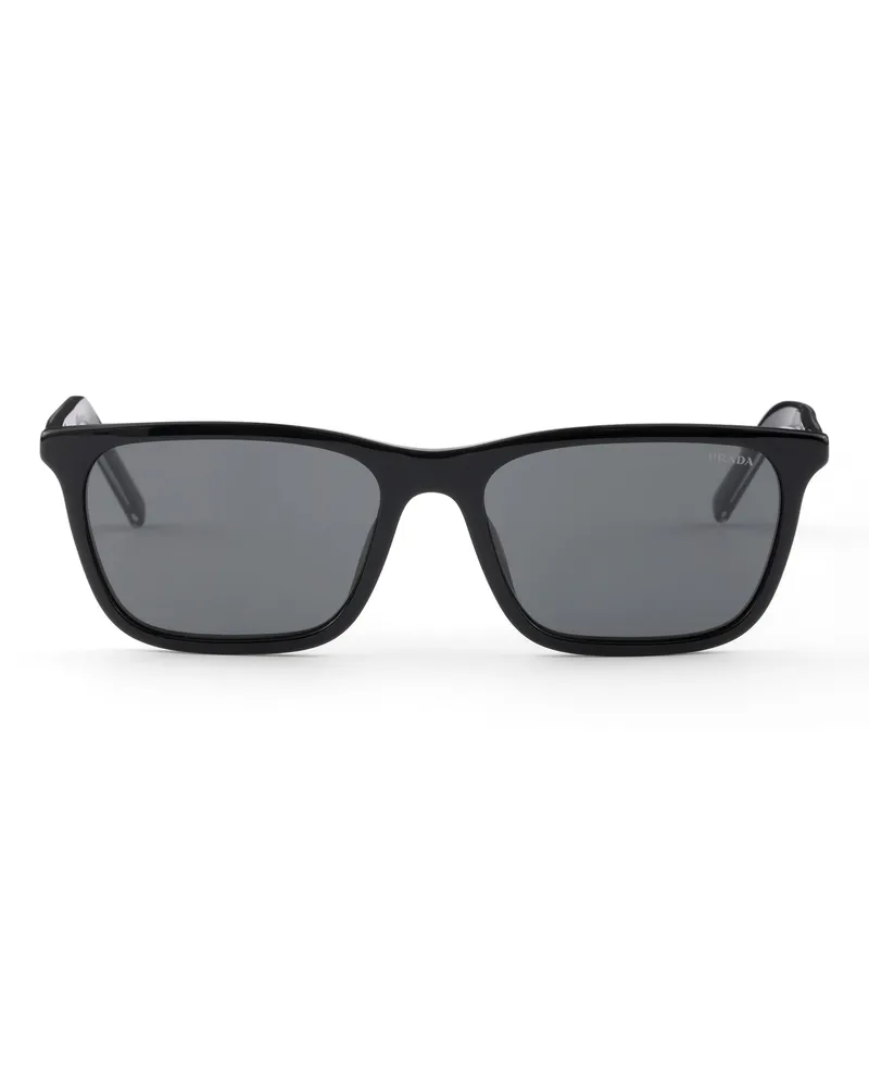 Prada Sonnenbrille Mit Der Ikonischen Metallplakette, Herren, Schiefergläser Schiefergläser
