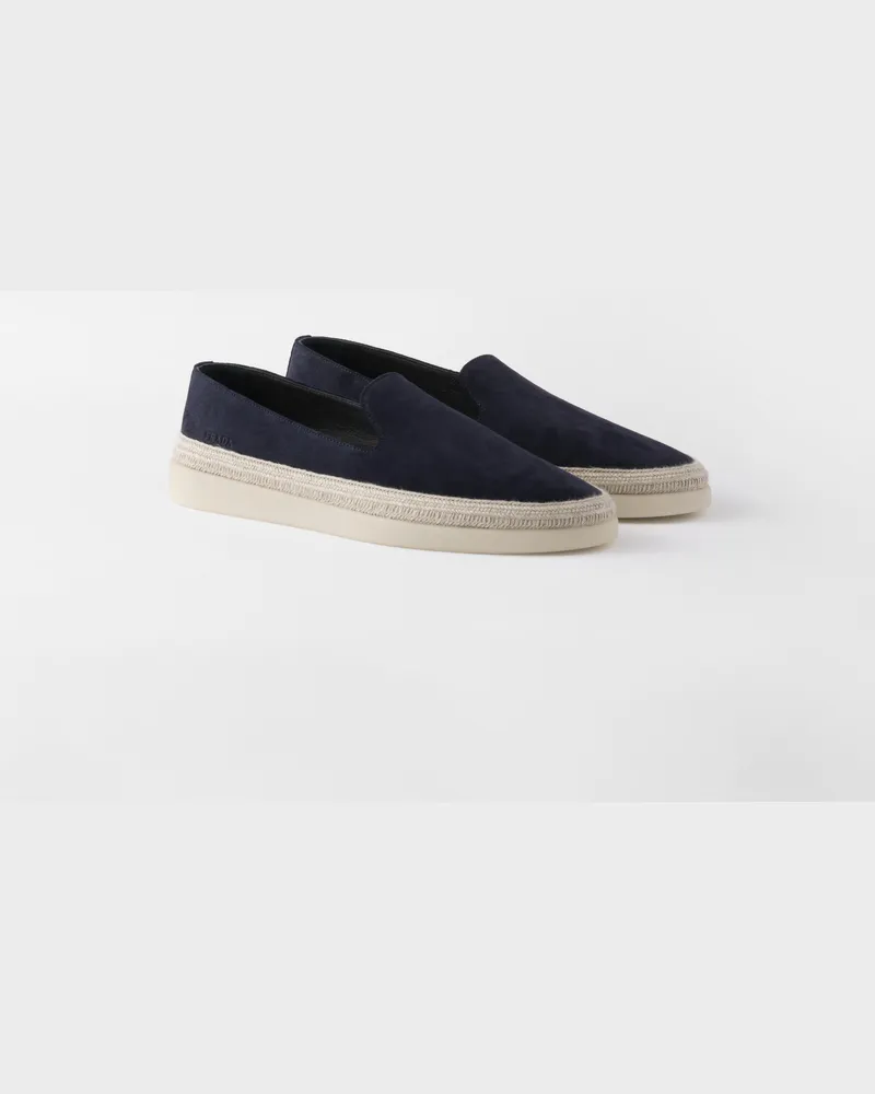 Prada Loafer aus Wildleder Blau