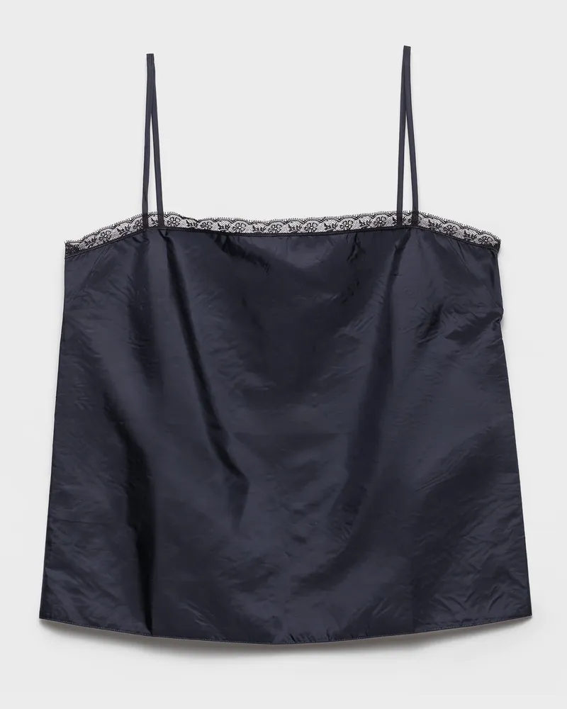 Prada Leichtes Top aus Re-Nylon Königsblau