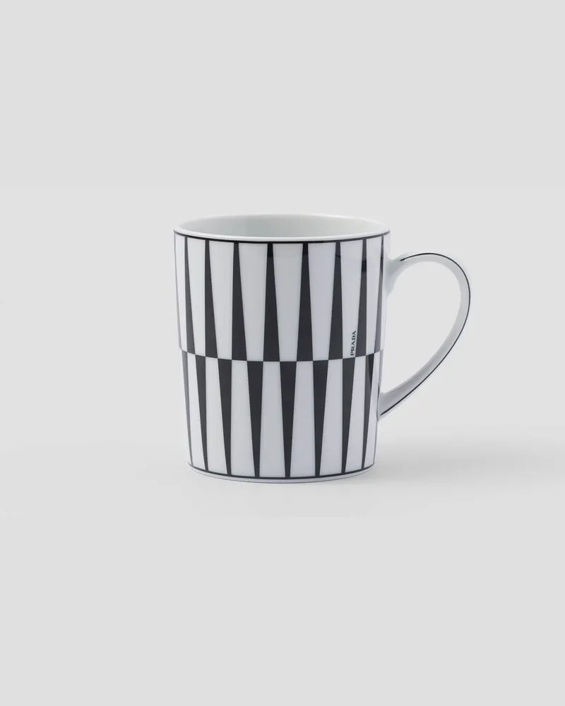 Prada Becher aus Porzellan – Stripes Weiss