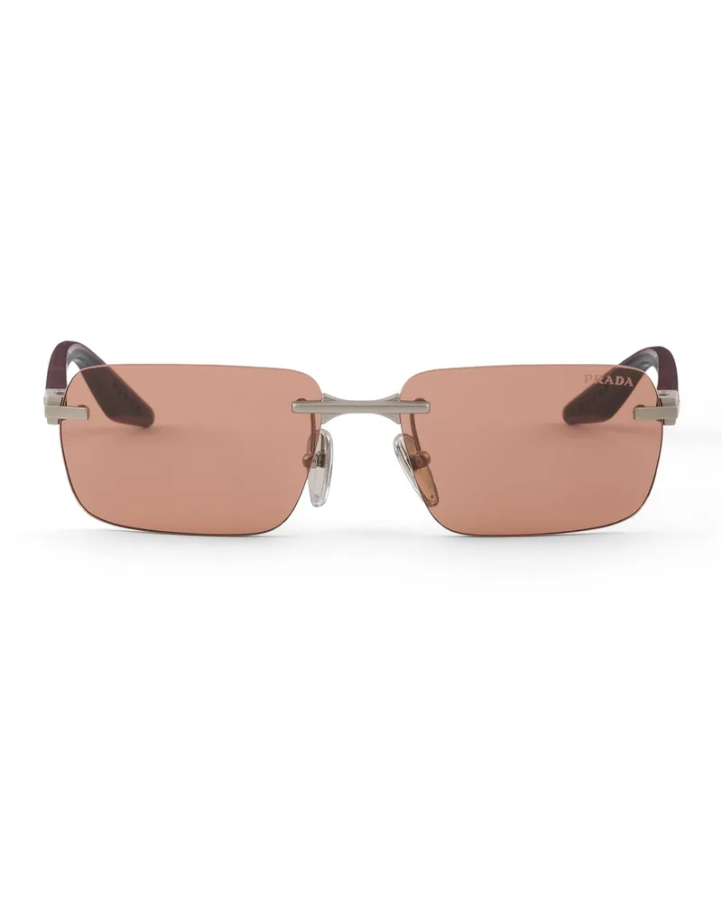 Prada Linea Rossa Sunglasses, Herren, Zimtfarbene Gläser Zimtfarbene