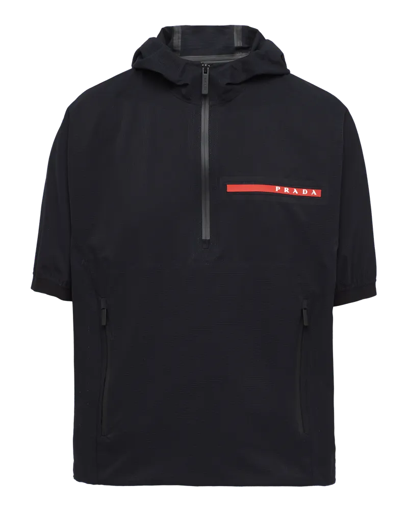 Prada Kurzärmlige Jacke aus Light Bi-Stretch Schwarz