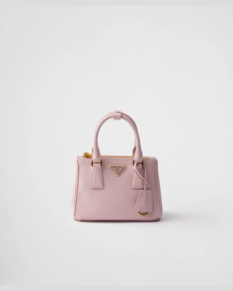 Prada Galleria Micro-Tasche aus Saffiano-Leder Alabasterrosa