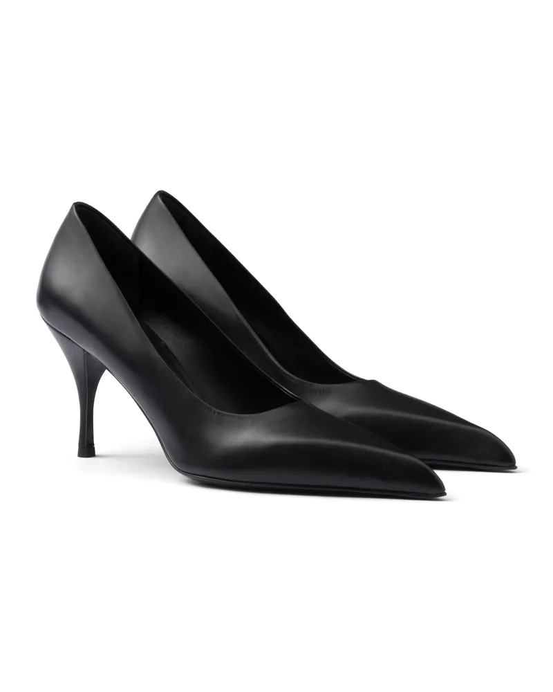 Prada Pumps Aus Leder, Damen, Schwarz, Größe Schwarz
