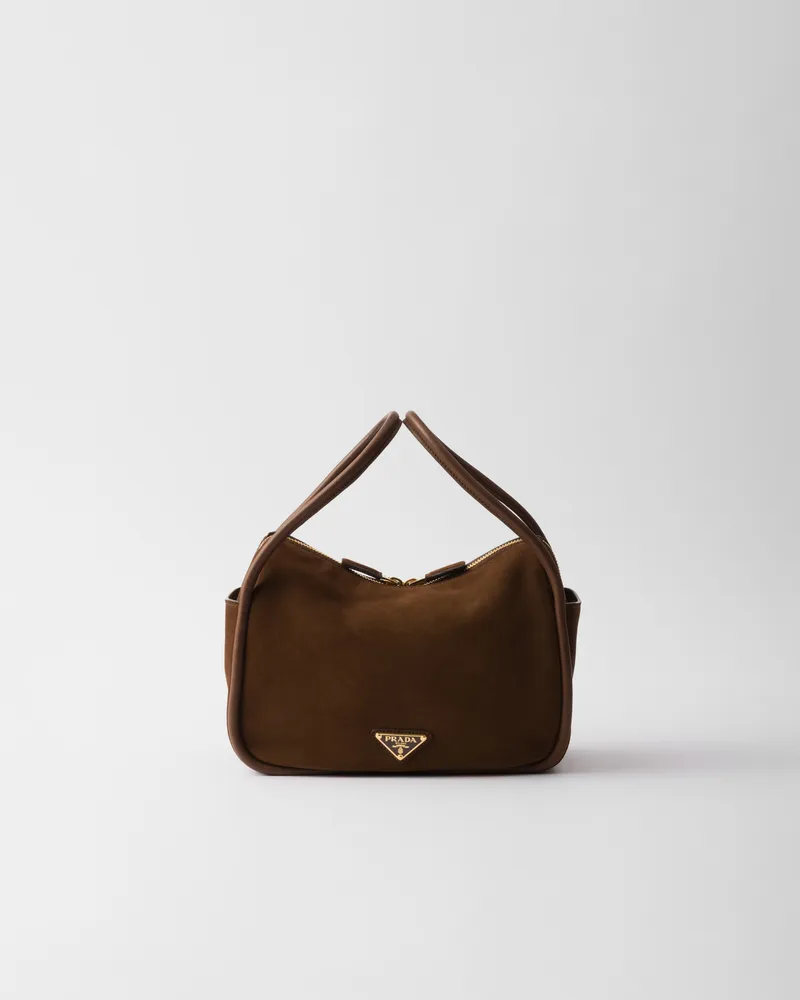 Prada Darling Handtasche aus Wildleder Kakaobraun