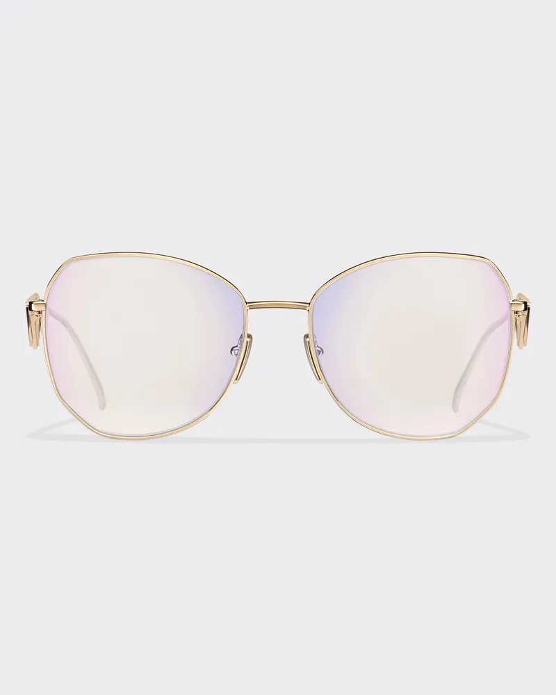 Prada Sonnenbrille mit Triangolo-Logo Transparente