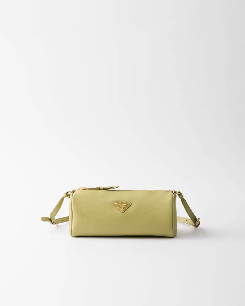 Prada Pouch aus Leder Pistaziengrün