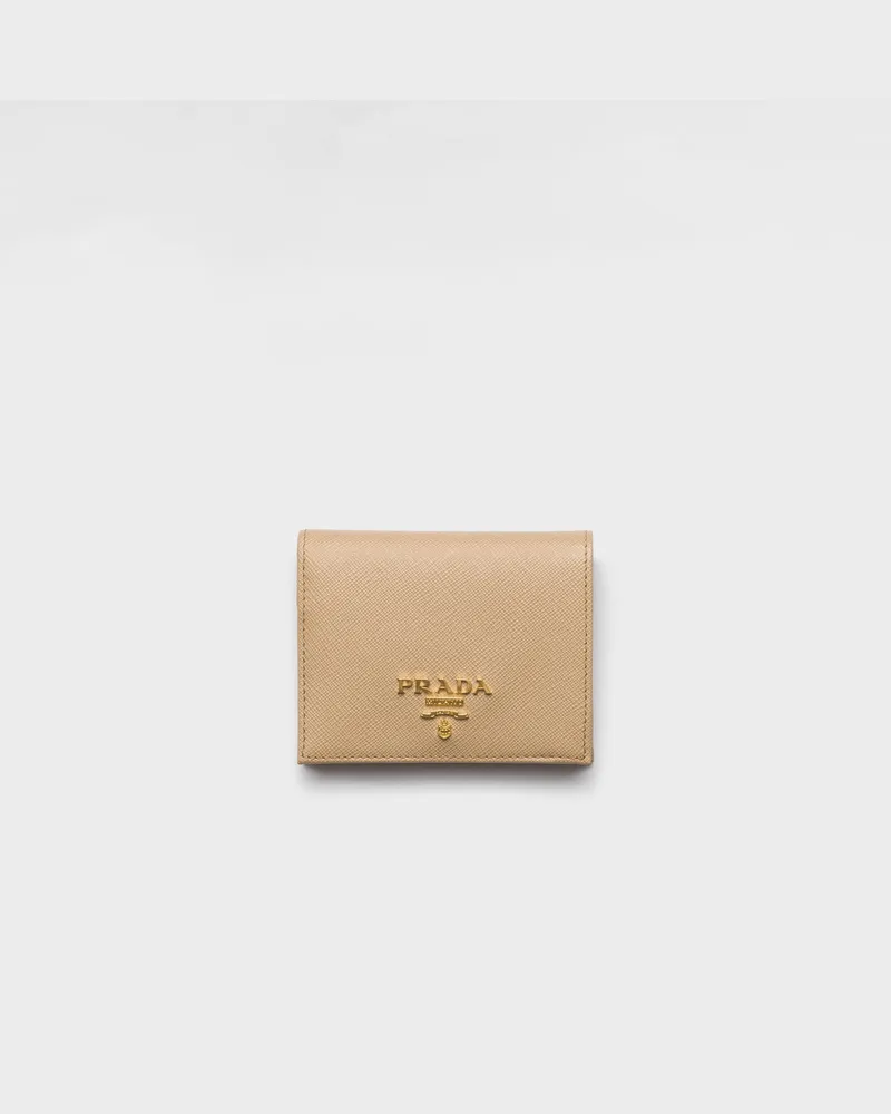 Prada Portemonnaie aus Leder Sand