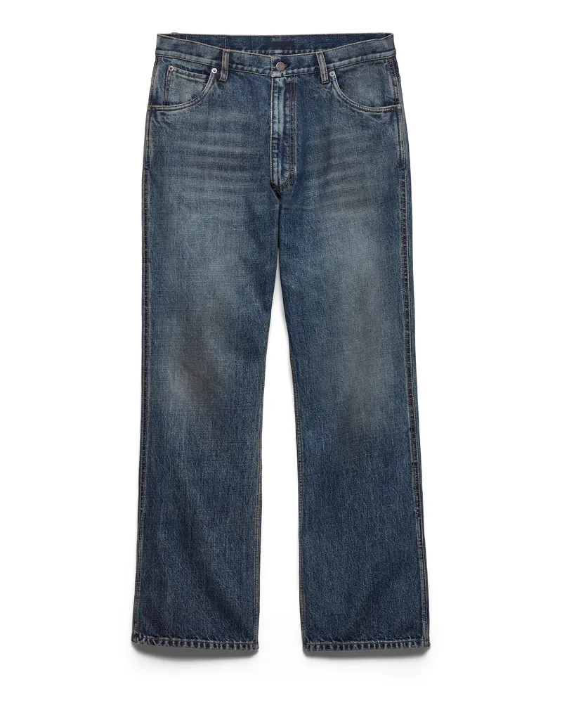Prada Five-pocket-jeans Aus Denim, Herren, Blau, Größe Blau