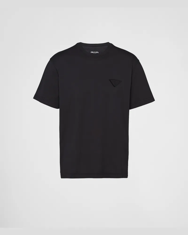 Prada T-Shirt aus Baumwolle Schwarz