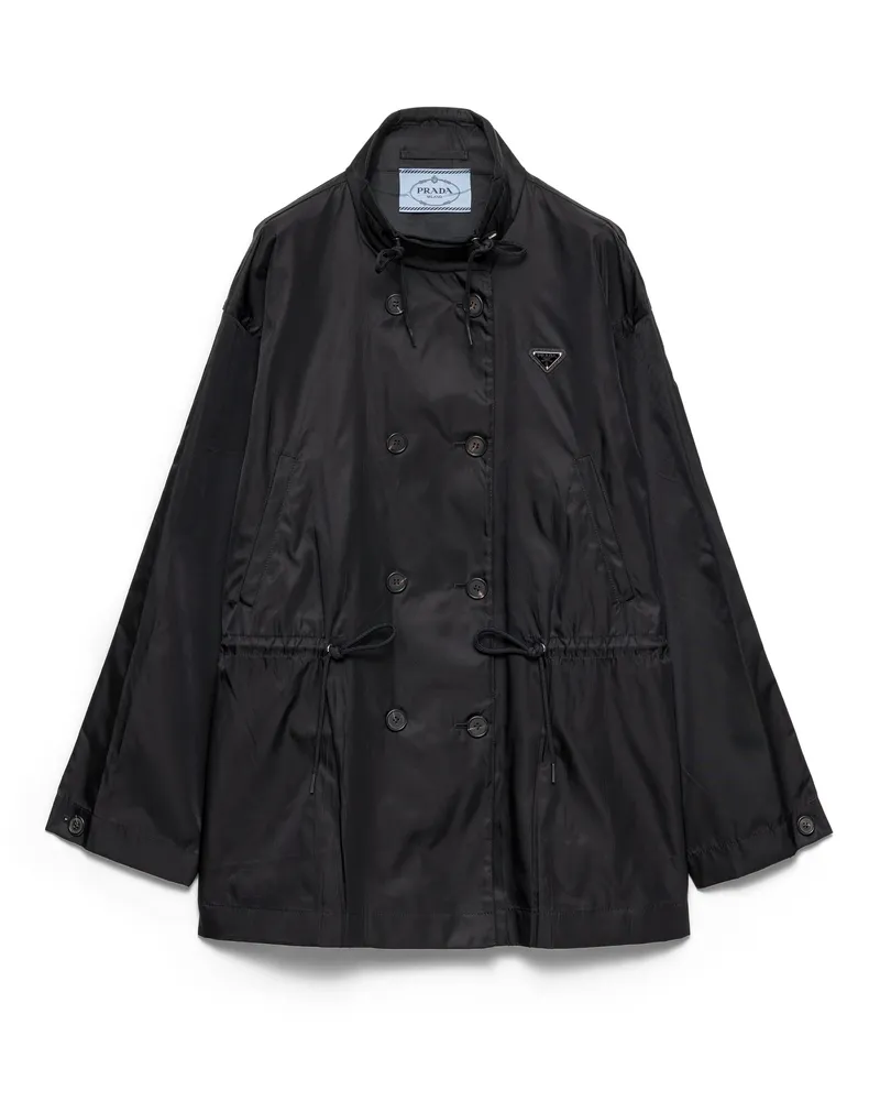 Prada Re-nylon Rain Jacket, Damen, Schwarz, Größe Schwarz