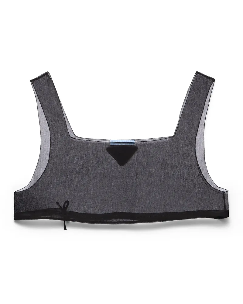 Prada Cigaline-top, Damen, Schwarz, Größe 5 Schwarz
