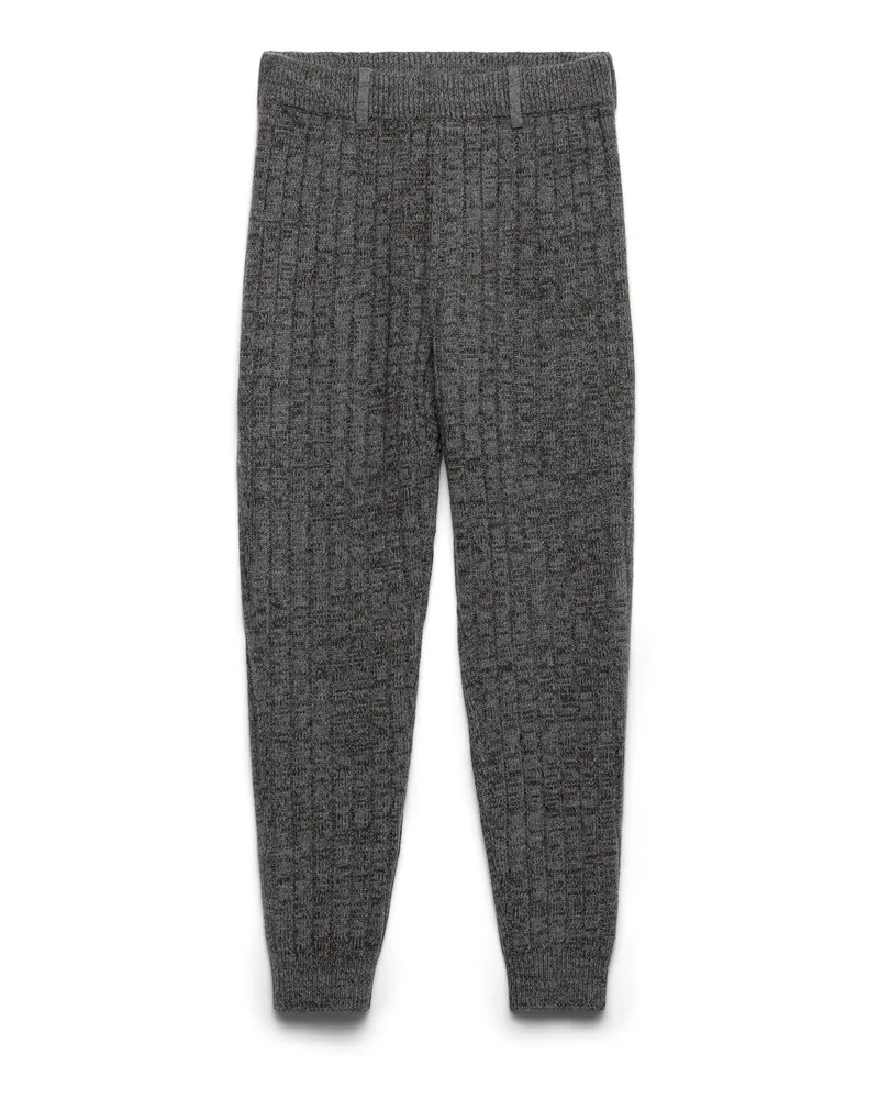 Prada Hose Aus Wolle Und Kaschmir, Herren, Schiefer/dunkelbraun, Größe Schiefer