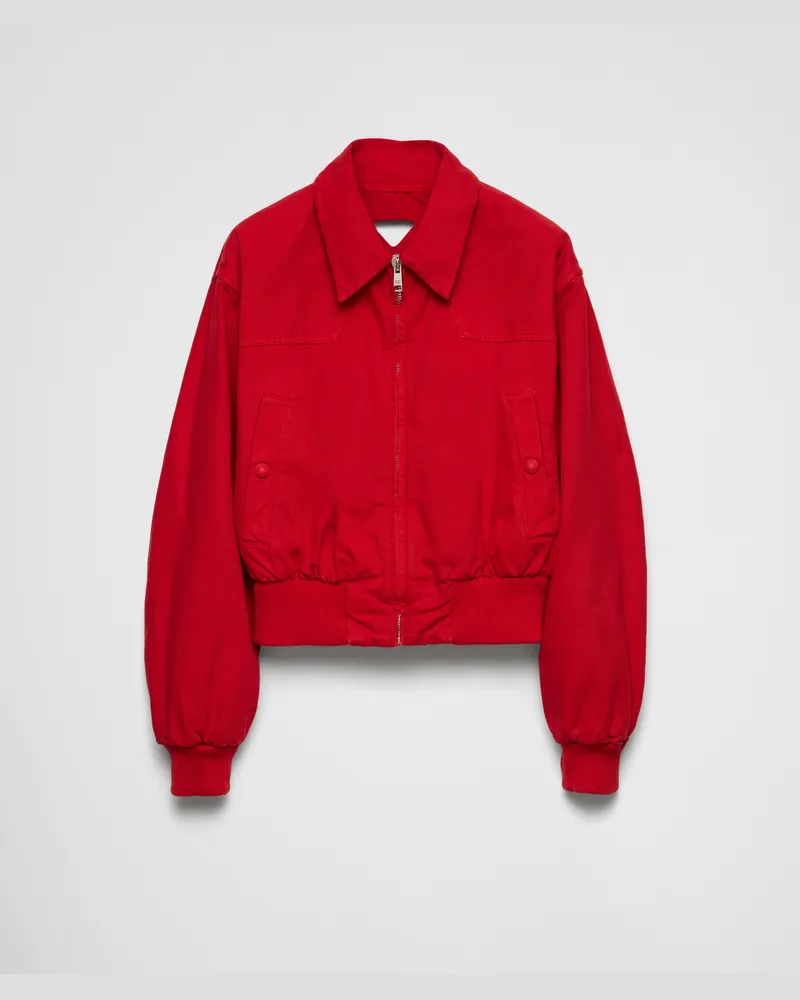 Prada Jacke aus Canvas Rot