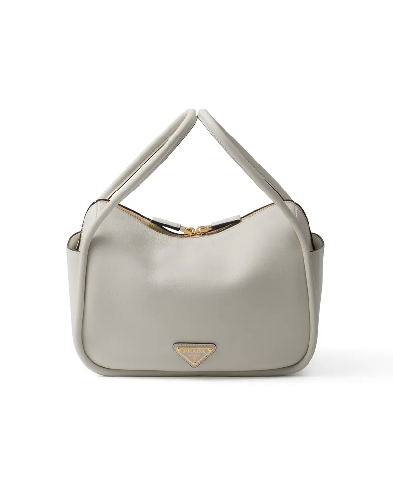 Prada Darling Handtasche Aus Leder, Damen, Weiss Weiss