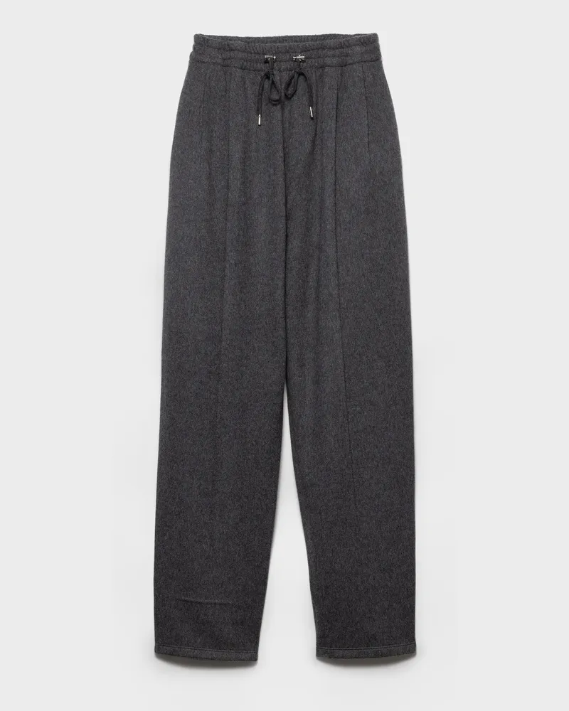 Prada Hose aus Wolle und Kaschmir Schiefergrau