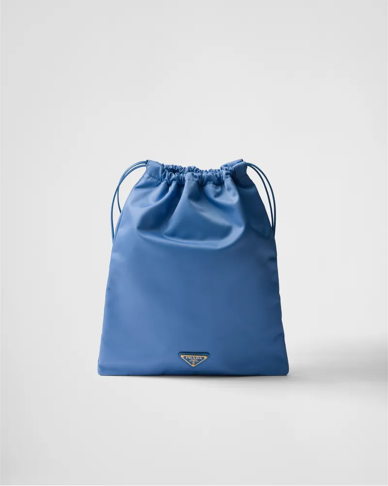 Prada Pouch aus Re-Nylon Hellblau