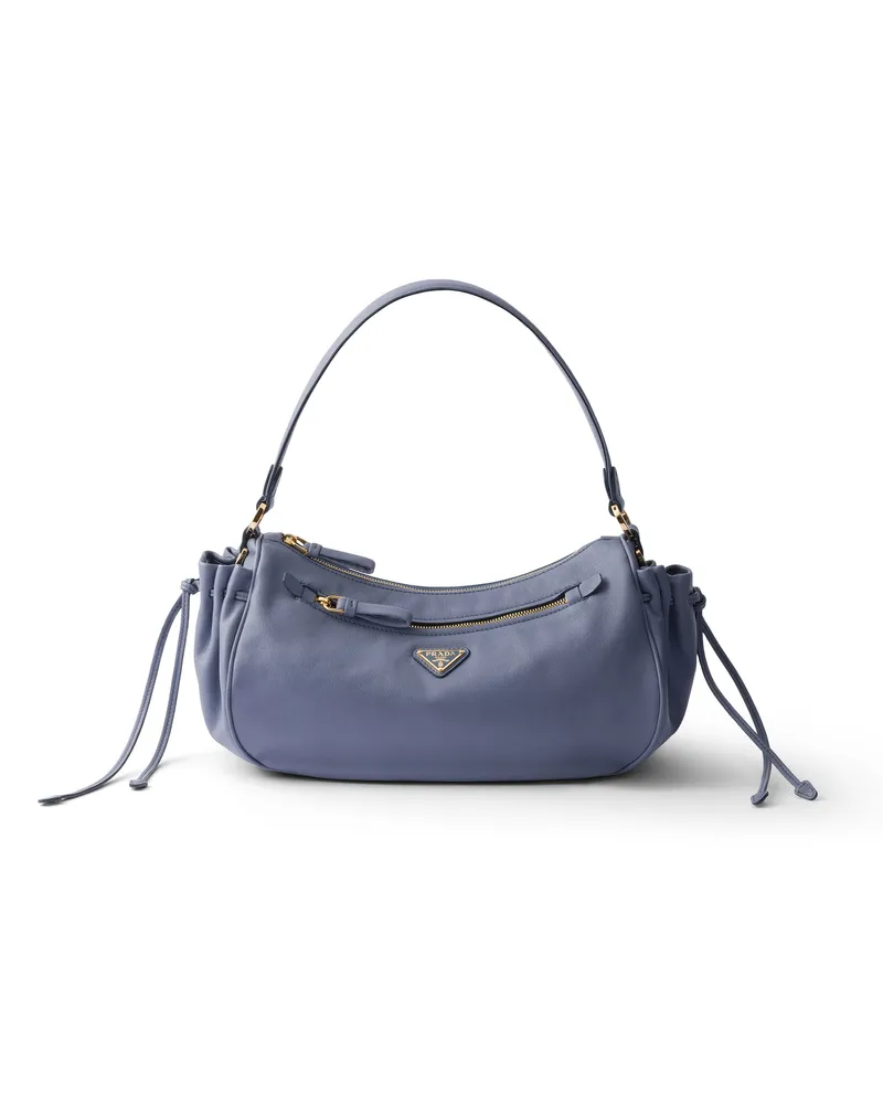 Prada Kleine Tasche Aus Leder, Damen, Aviation/blau Aviation