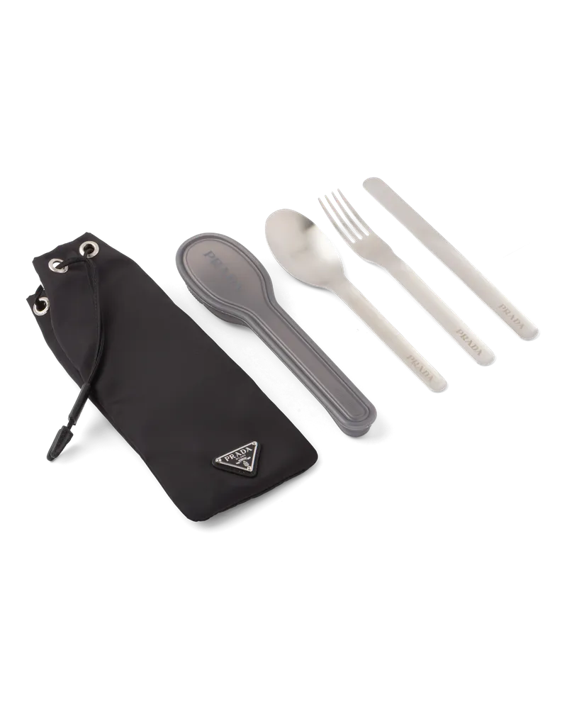 Prada Besteckset aus Edelstahl Schwarz