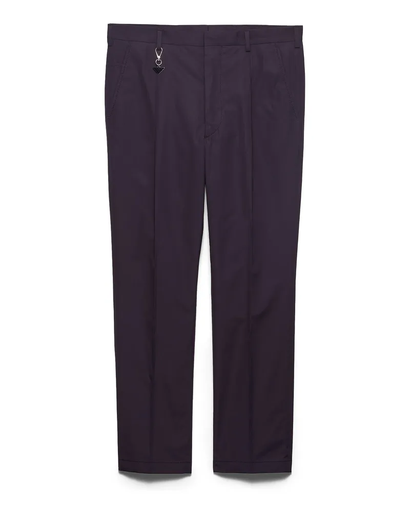 Prada Hose Aus Baumwolle Mit Schlüsselring, Herren, Blau, Größe Blau