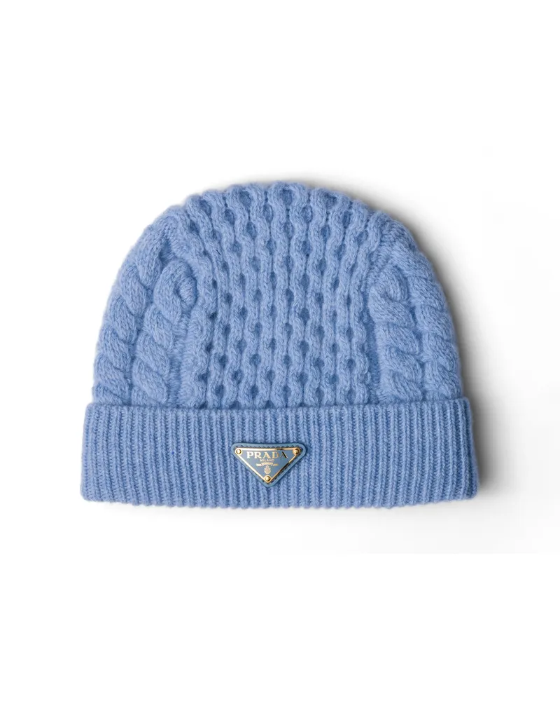 Prada Wollmütze, Damen, Saphirblau, Größe Saphirblau