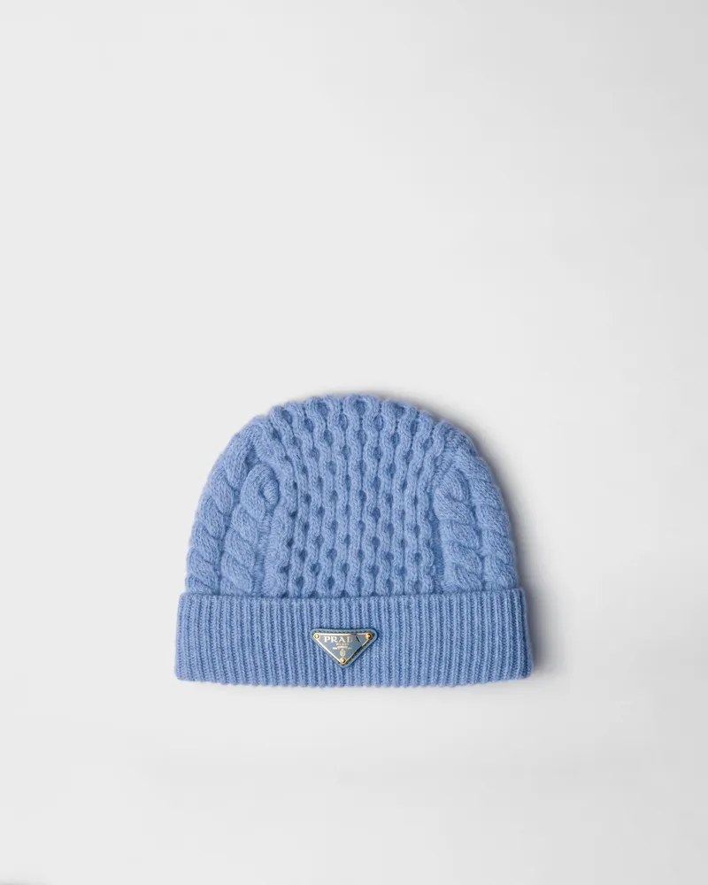 Prada Wollmütze Saphirblau