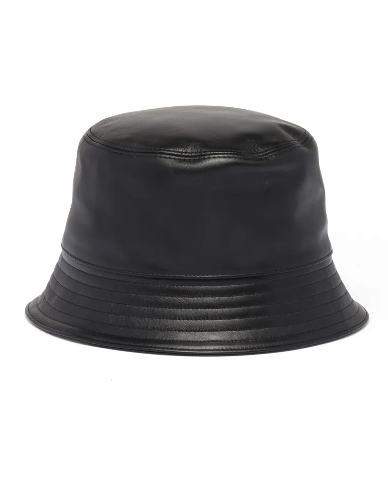 Prada Fischerhut Aus Nappa-leder, Herren, Schwarz, Größe Schwarz