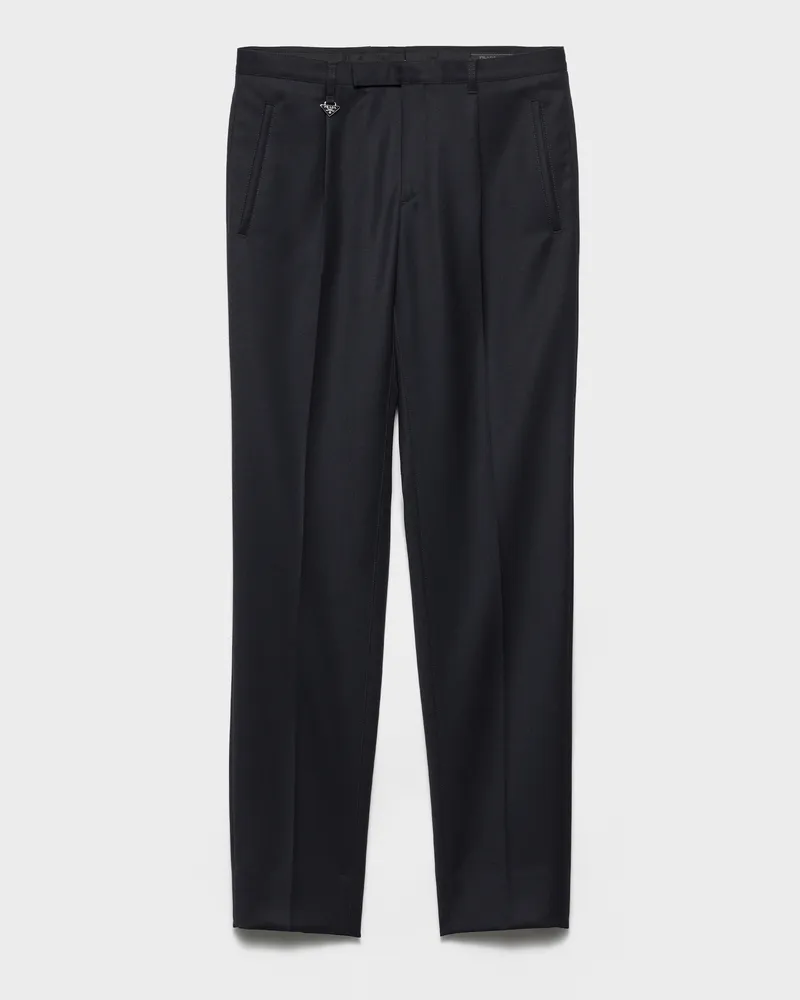 Prada Hose aus Wolle Blau