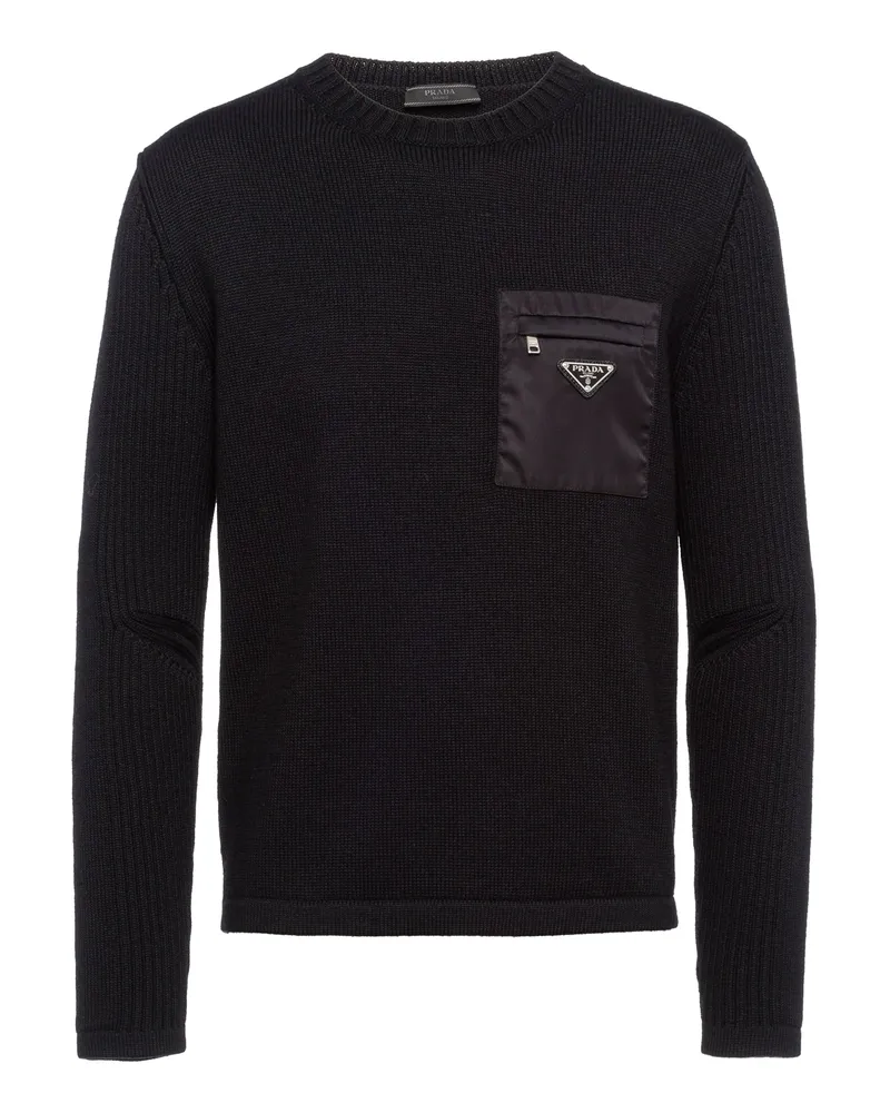 Prada Wollpullover, Herren, Schwarz, Größe Schwarz