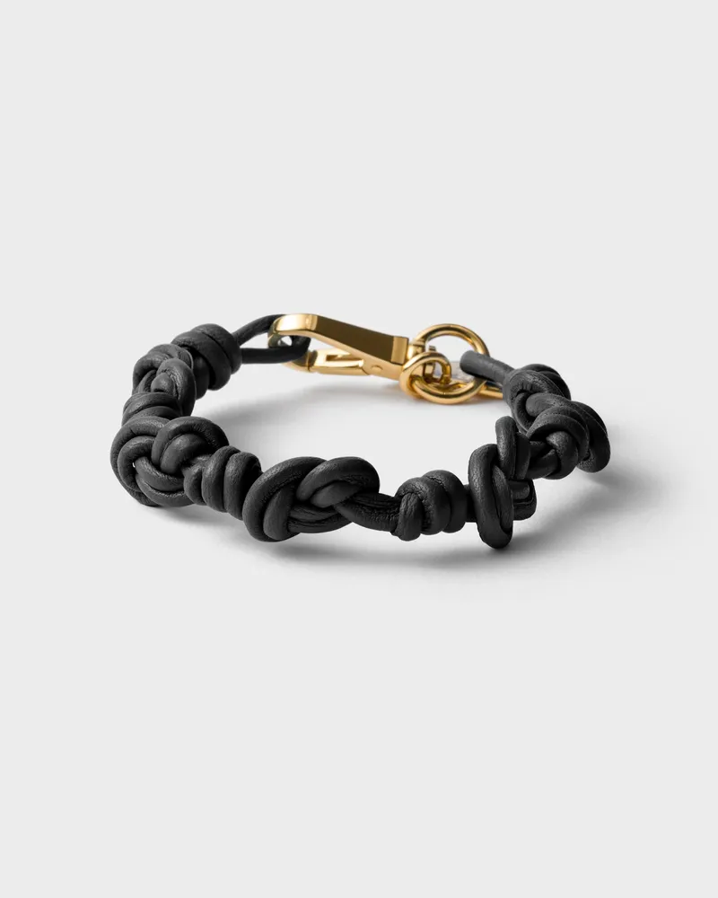 Prada Armband aus Nappa-Leder Schwarz