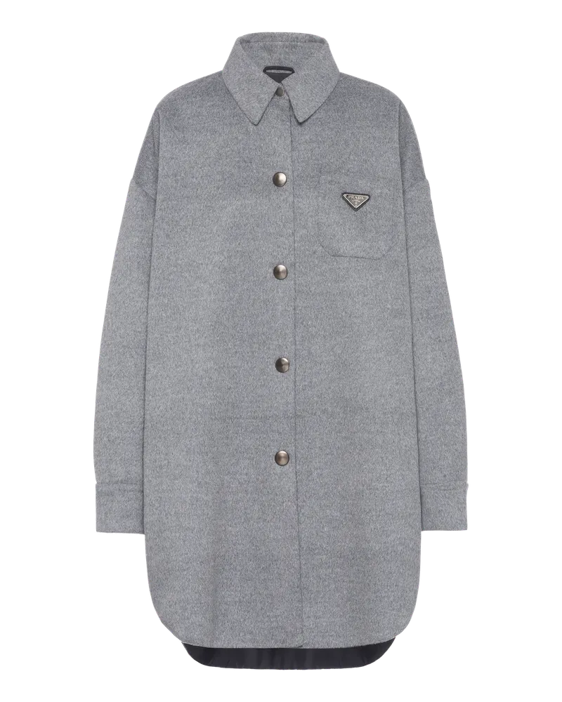 Prada Mantel aus Kaschgora Grau