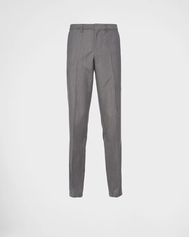 Prada Hose aus Mohairwolle Grau