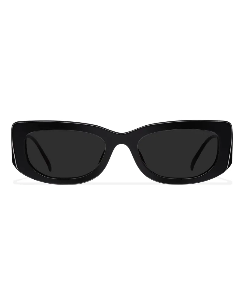 Prada Sonnenbrille Mit Triangolo-logo, Damen, Gläser In Schiefergrau Gläser