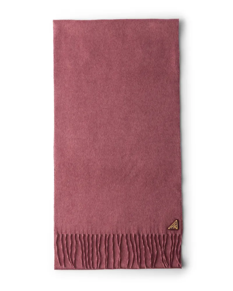 Prada Schal Aus Seide Und Kaschmir, Damen, Heiderosa Heiderosa
