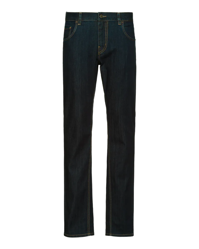 Prada Five-Pocket-Hose aus leichtem Denim Blau