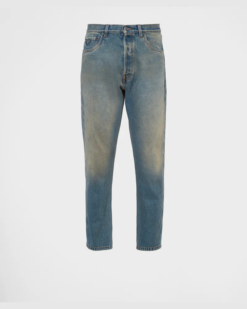 Prada Five-Pocket-Jeans aus Denim Hellblau