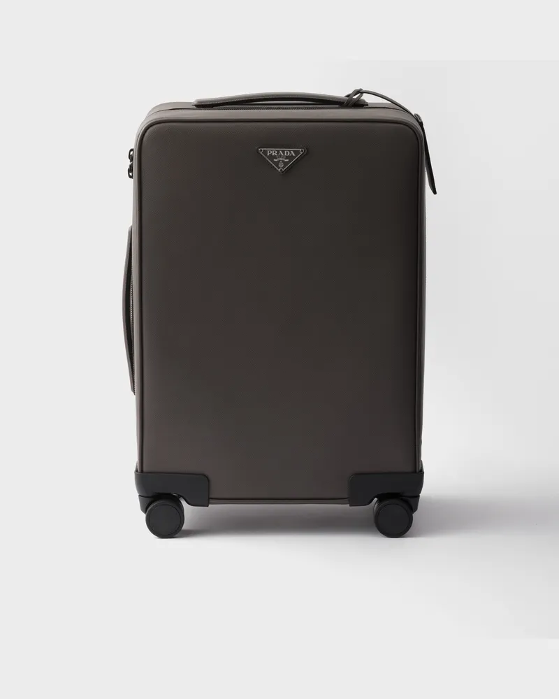 Prada Trolley aus Saffiano-Leder Bambus