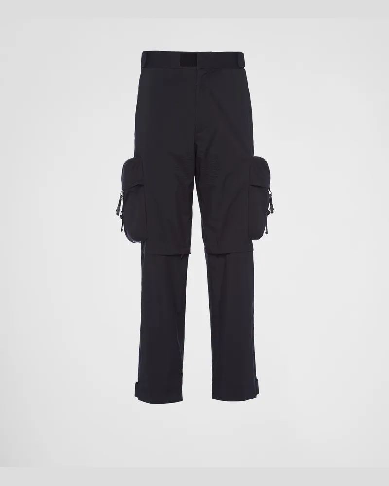 Prada Modulare Hose aus Funktionsgewebe Schwarz