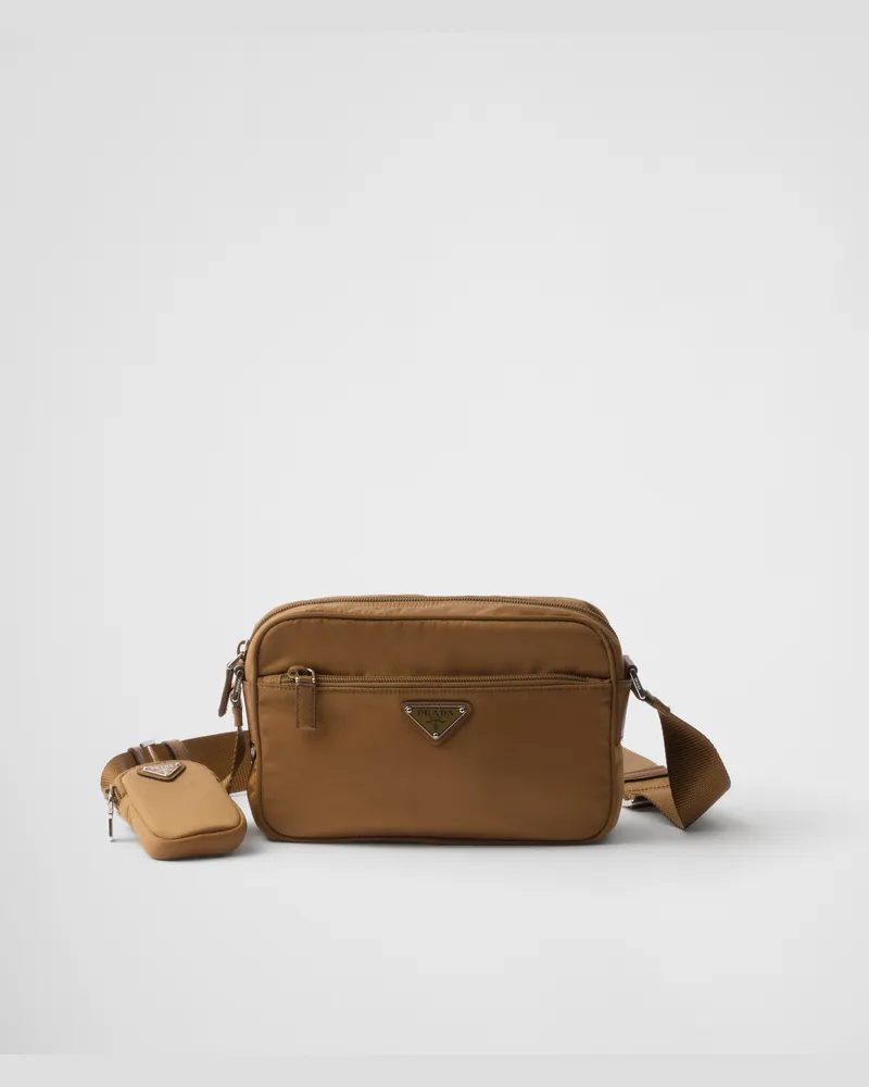 Prada Schultertasche aus Re-Nylon Brandy