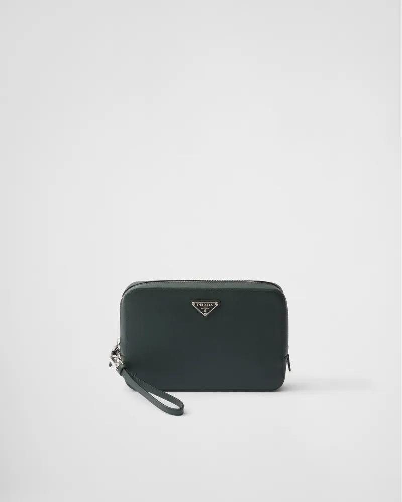 Prada Tasche aus Saffiano Leder Smaragdgrün