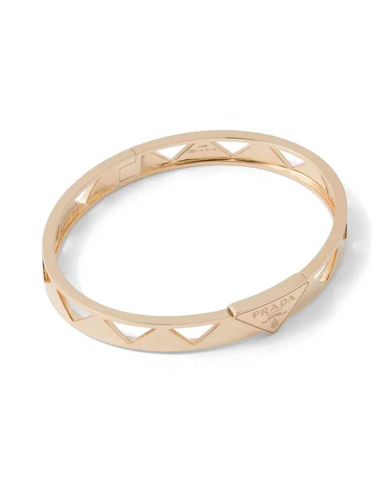 Prada Eternal Gold Cut-out-armreif Aus Gelbgold, Damen, Gold, Größe Gold
